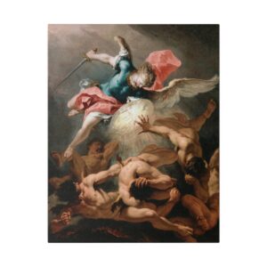 The Fall of the Rebel Angels Wall Art Canvas Print, Vintage Classic Sebastiano Ricci Reproduction Painting, Famous Jewish Bible Decor