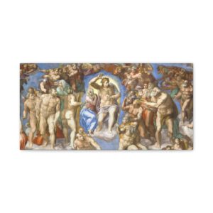 The last Judgment Canvas Print Print , Religious Wall Art, Vatican City Sistine Chapel Decor Stretched Canvas Wall Art Vintage Classic Large