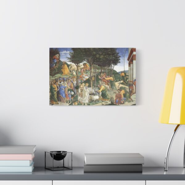 The Trials of Moses Canvas Print (1481) Sandro Botticelli Wall Art - Image 3