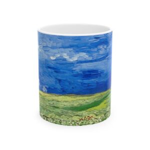 Wheatfield Under Thunderclouds Mug (1890) | Vincent Van Gogh Coffee Mug | 11 oz Gift Women