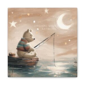 Winnie the Pooh: Fishing Nights | Stretched Canvas