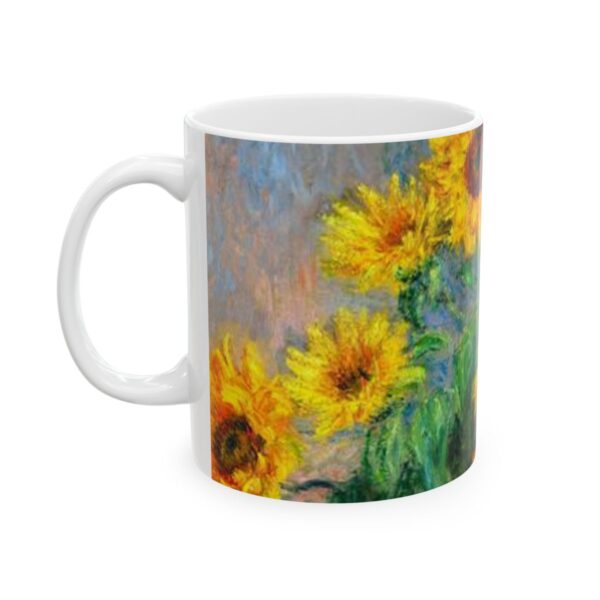 Bouquet of Sunflowers Mug (1881) | Claude Monet Coffee Mug - Image 3