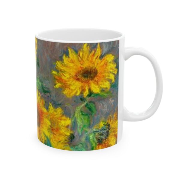 Bouquet of Sunflowers Mug (1881) | Claude Monet Coffee Mug - Image 4