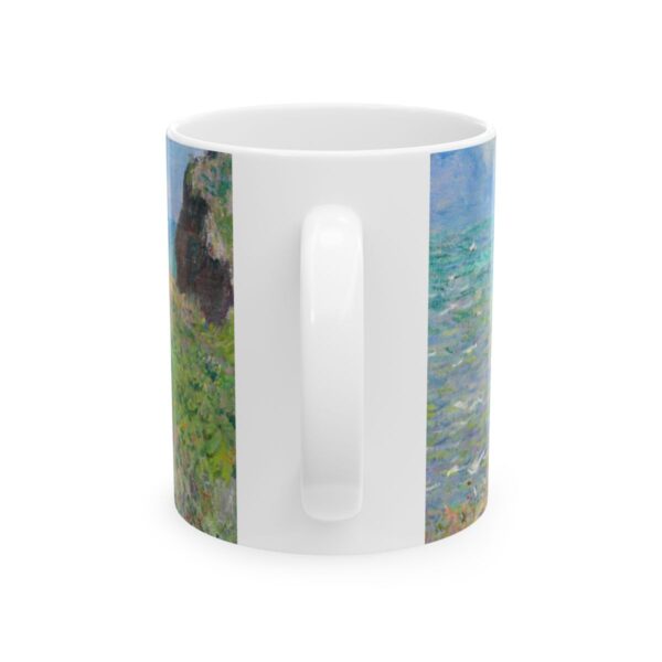 Cliff Walk at Pourville Mug (1882) | Claude Monet Coffee Mug | - Image 2