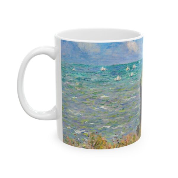 Cliff Walk at Pourville Mug (1882) | Claude Monet Coffee Mug | - Image 3