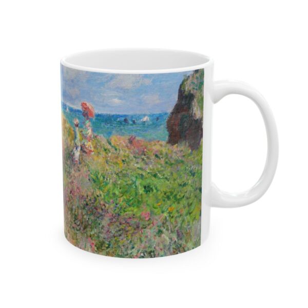 Cliff Walk at Pourville Mug (1882) | Claude Monet Coffee Mug | - Image 4