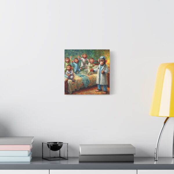 Five little Monkeys Jumping on the Bed: Mischief Mayhem | Stretched Canvas - Image 3