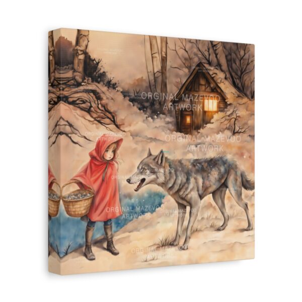 Little Red Riding Hood: The Woodland Encounter | Stretched Canvas - Image 2