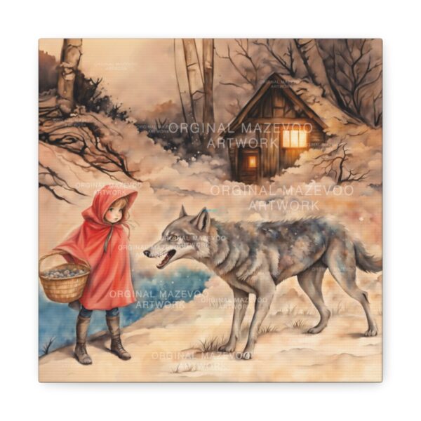 Little Red Riding Hood: The Woodland Encounter | Stretched Canvas