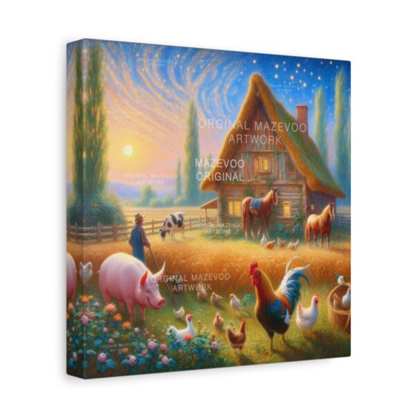 Old McDonald: Farmstead Twilight | Stretched Canvas - Image 2