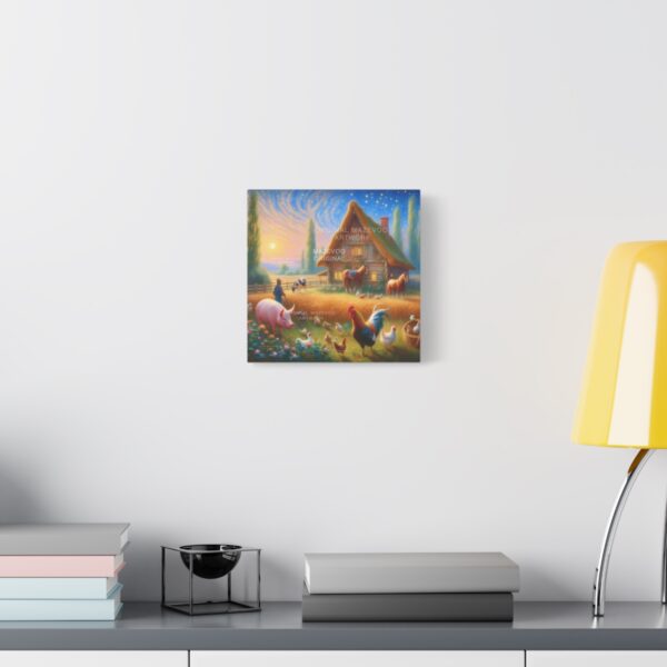 Old McDonald: Farmstead Twilight | Stretched Canvas - Image 3