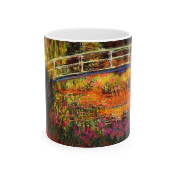 The Japanese Bridge (The Water-Lily Pond, Water Irises) Mug (1900) | Claude Monet Coffee Mug