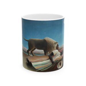The Sleeping Gypsy Mug Henri Rousseau  11 & 15 oz | Artistic Painting Cup Gift  | Famous Painting Mug Artwork Gifts | Ceramic