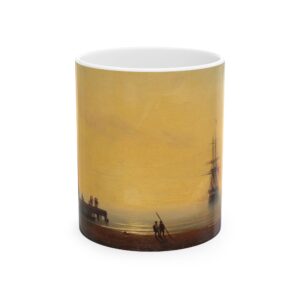 In the roads, Evening Mug (1867) | Ivan Aivazovsky Coffee Mug 11 & 15 oz |