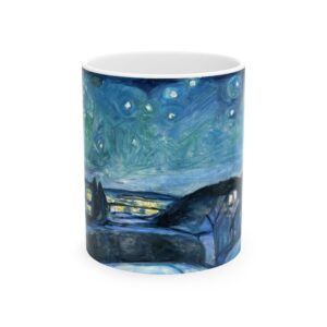 Starry Night  (1924) | Edvard Munch Coffee Mug | Asethetic Mug 11 oz & 15 oz