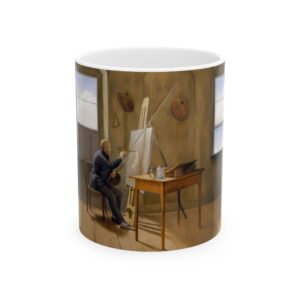 Caspar David Friedrich in his Studio Mug (1811) | Caspar David Friedrich Coffee Mug | Famous painting Aesthetic Cup | Scenic Sunset