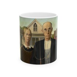 American Gothic Coffee Mug | Grant Wood Art Cup |