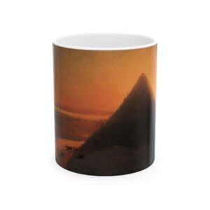 The Great Pyramid at Giza Mug (1878) | Ivan Aivazovsky Coffee Mug 11 & 15 oz | scenic