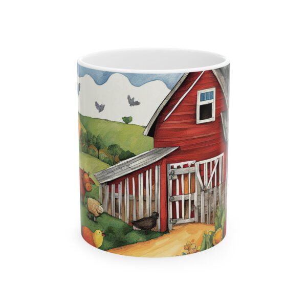 Cute Farm Animals | Farm Animal Mug  | Birds Chicken Cows Barn Gift  | Kids Mug Women, Men, Boys, & Girls | Kids Artwork Coffee Fun Drawing