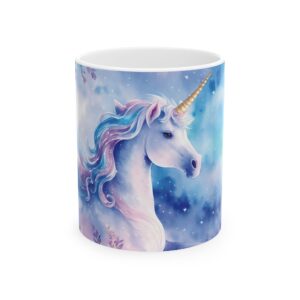 Cute Unicorn Mug For Girls | Adorable Unicorn Cup Floral Castle Coffee Mug | Cool Children's Drinkware Cup | Handmade 11 oz Ceramic Mug Art